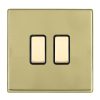 Hartland CFX Polished Brass 2 gang Multi-Way Touch Slave Controller Polished Brass/Black
