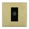 Hartland CFX Polished Brass 1 gang Non-Isolated TV (Female) (DAB Compatible) Black