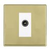 Hartland CFX Polished Brass 1 gang Non-Isolated TV (Female) (DAB Compatible) White