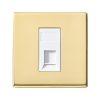 Hartland CFX Polished Brass 1 gang RJ12 Outlet - Unshielded White
