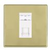 Hartland CFX Polished Brass 1 gang RJ45 CAT 5E Outlet - Unshielded White