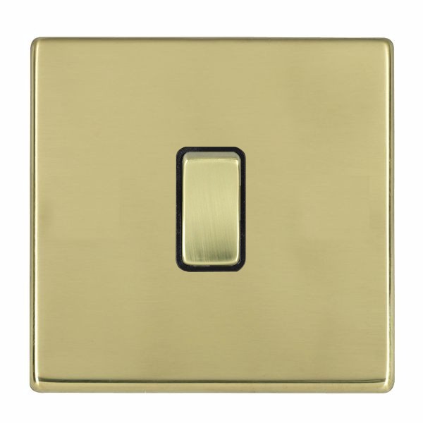 Hartland CFX Polished Brass 1 gang 20AX 2 Way Rocker Polished Brass/Black
