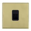 Hartland CFX Polished Brass 1 gang Telephone Slave Black