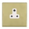 Hartland CFX Polished Brass 1 gang 5A Unswitched Socket White