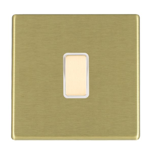 Hartland CFX Satin Brass 1 gang Multi-Way Touch Slave Controller Satin Brass/White