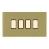 Hartland CFX Satin Brass 4 gang Multi-Way Touch Slave Controller Satin Brass/Black