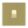 Hartland CFX Satin Brass 1 gang 10AX Intermediate Rocker Satin Brass/White