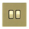 Hartland CFX Satin Brass 2 gang 20AX Intermediate Rocker Satin Brass/Black