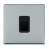 Hartland CFX Bright Chrome 1 gang Telephone Master Black