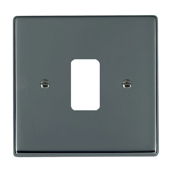 Hartland Grid-IT Black Nickel 1 Gang Grid Fix Aperture Plate with Grid