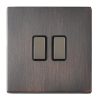 Hartland CFX Etrium Bronze 2x250W/210VA Resistive/Inductive Trailing Edge Touch Master Multi-Way Dimmers Black Nickel/Black