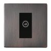 Hartland CFX Etrium Bronze 1 gang Non-Isolated Digital Satellite (DAB Compatible) Black