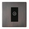 Hartland CFX Etrium Bronze 1 gang Non-Isolated TV (Female) (DAB Compatible) Black