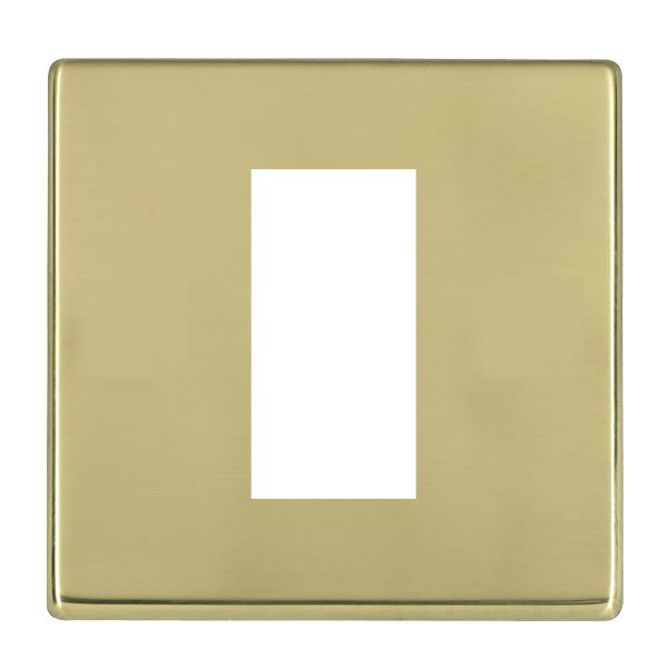 Hartland G2 EuroFix Polished Brass Single Plate complete with 1 EuroFix Aperture 25x50mm and Grid