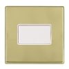 Hartland G2 Polished Brass 1 gang 10A Triple Pole Rocker White/White
