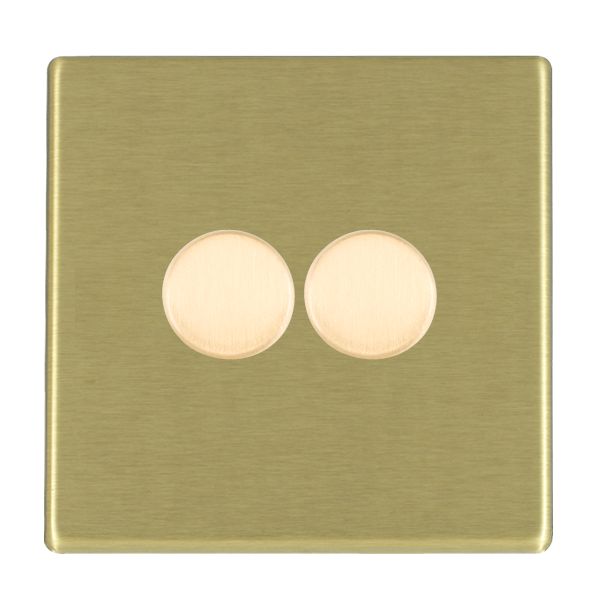 Hartland G2 Satin Brass 2g Wi-Fi Rotary Master LED Dimmer Satin Brass – Rated at 250W/VA in Trailing Edge (100W/VA Leading Edge)