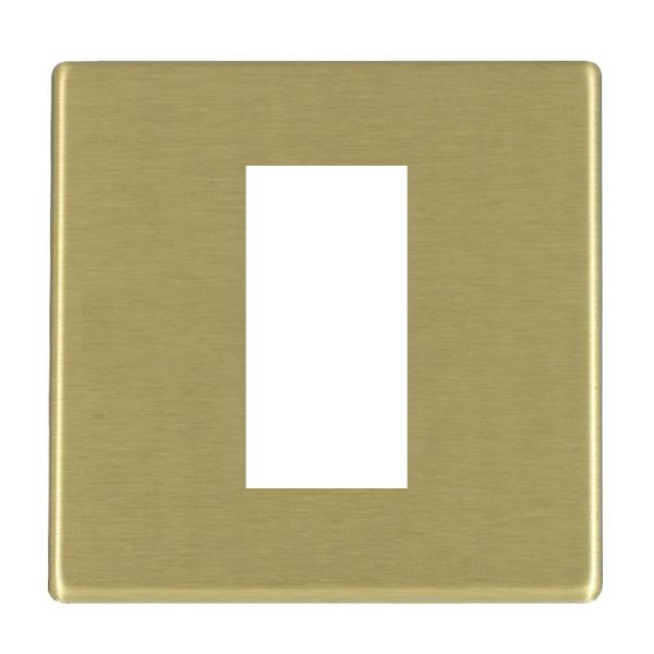Hartland G2 EuroFix Satin Brass Single Plate complete with 1 EuroFix Aperture 25x50mm and Grid