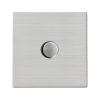 Hartland G2 Satin Steel 1 gang 250W LED 2 Way Push On/Off Rotary Dimmer Satin Steel Minimum Load = 5W(LED) Maximum Load = 250W(LED) Trailing Edge / 150W(LED) Leading Edge