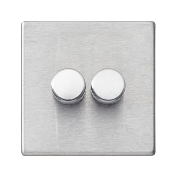 Hartland G2 Satin Steel 2g Wi-Fi Rotary Master LED Dimmer Satin Steel - Rated at 250W/VA in Trailing Edge (100W/VA Leading Edge)