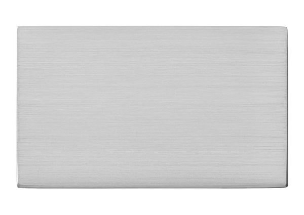 Hartland G2 Satin Steel Double Blank Plate