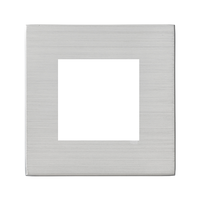 Hartland G2 EuroFix Satin Steel Single Plate complete with 2 EuroFix Apertures 50x50mm and Grid