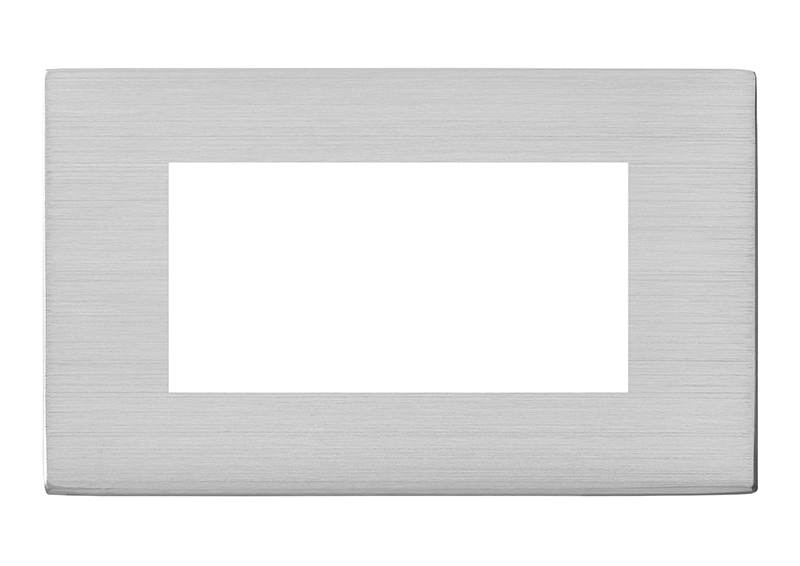 Hartland G2 EuroFix Satin Steel Double Plate complete with 4 EuroFix Apertures 100x50mm and Grid