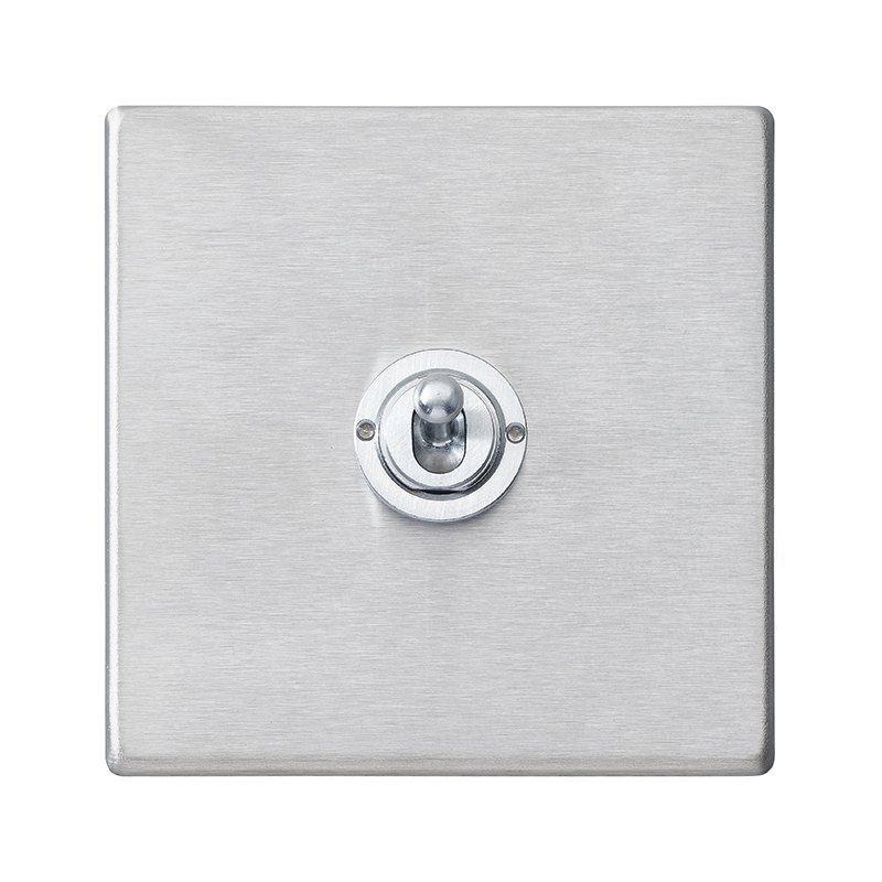 Hartland G2 Satin Steel 1 gang 20AX 2 Way Toggle Satin Chrome