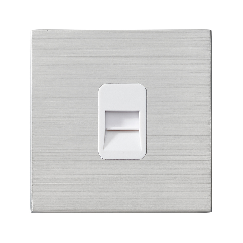 Hartland G2 Satin Steel 1 gang Telephone Master White