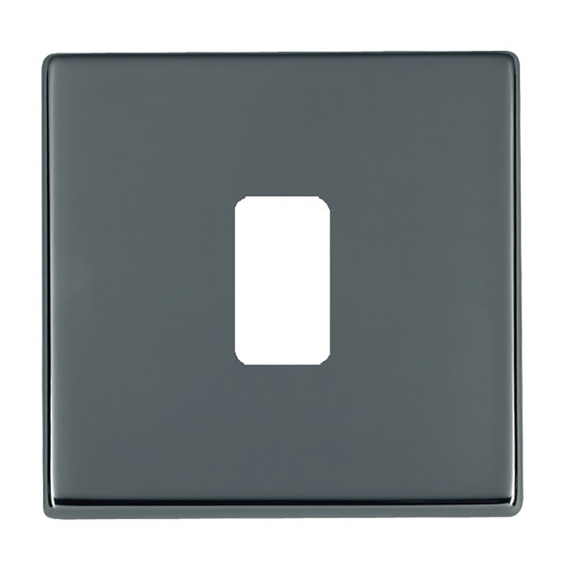 Hartland G2 GRID-IT Black Nickel 1 Gang Grid Fix Aperture Plate with Grid