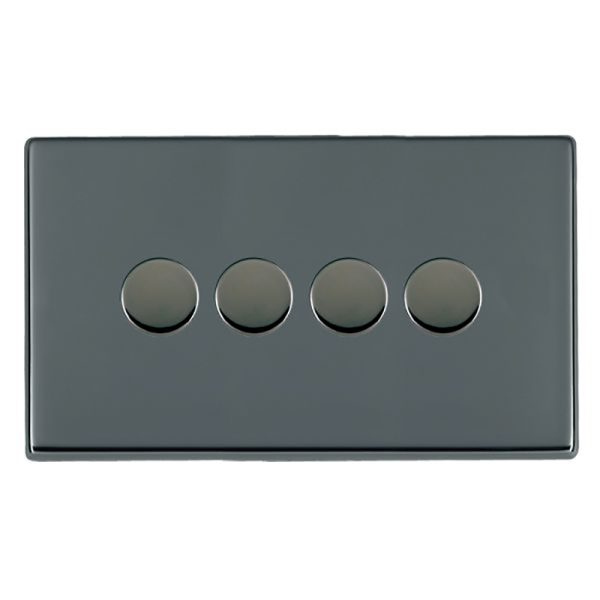 Hartland G2 Black Nickel 4g Wi-Fi Rotary Master LED Dimmer Black Nickel - Rated at 250W/VA in Trailing Edge (100W/VA Leading Edge) requires a 47mm back box