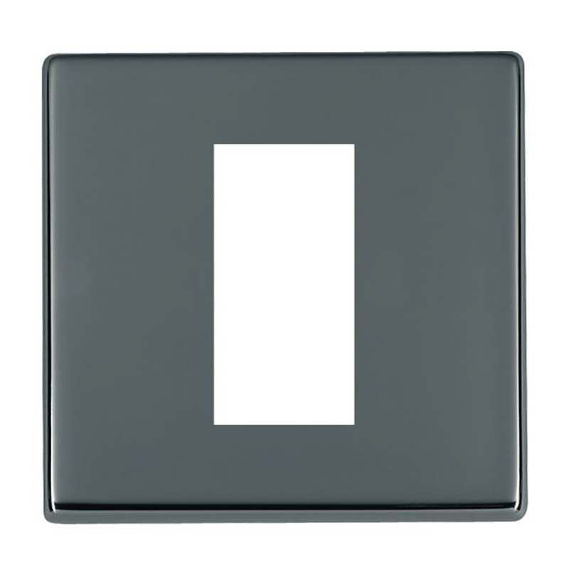 Hartland G2 EuroFix Black Nickel Single Plate complete with 1 EuroFix Aperture 25x50mm and Grid