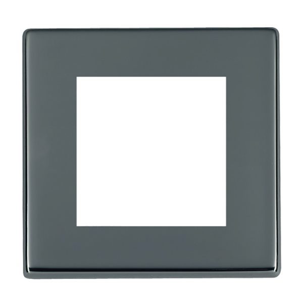 Hartland G2 EuroFix Black Nickel Single Plate complete with 2 EuroFix Apertures 50x50mm and Grid