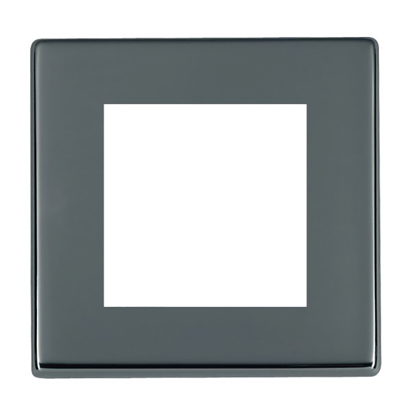 Hartland G2 EuroFix Black Nickel Single Plate complete with 2 EuroFix Apertures 50x50mm and Grid