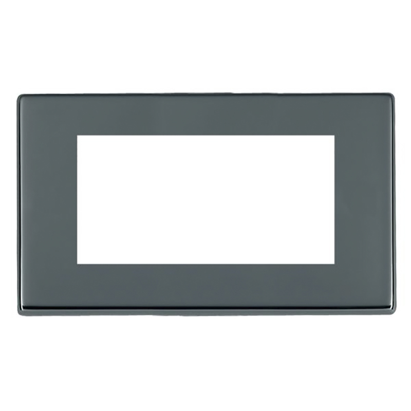 Hartland G2 EuroFix Black Nickel Double Plate complete with 4 EuroFix Apertures 100x50mm and Grid