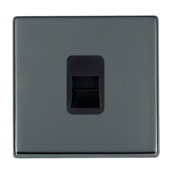 Hartland G2 Black Nickel 1 gang Telephone Slave Black