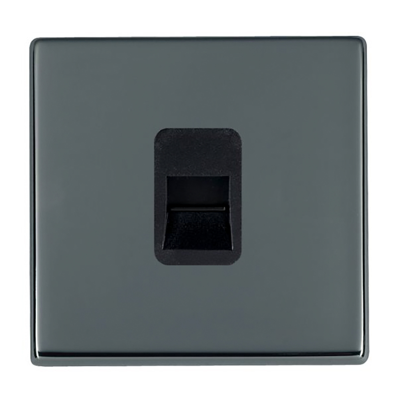 Hartland G2 Black Nickel 1 gang Telephone Slave Black