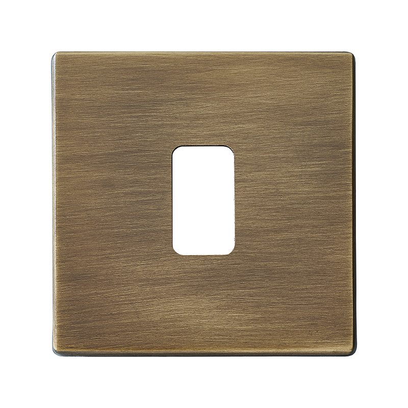 Hartland G2 GRID-IT Antique Brass 1 Gang Grid Fix Aperture Plate with Grid