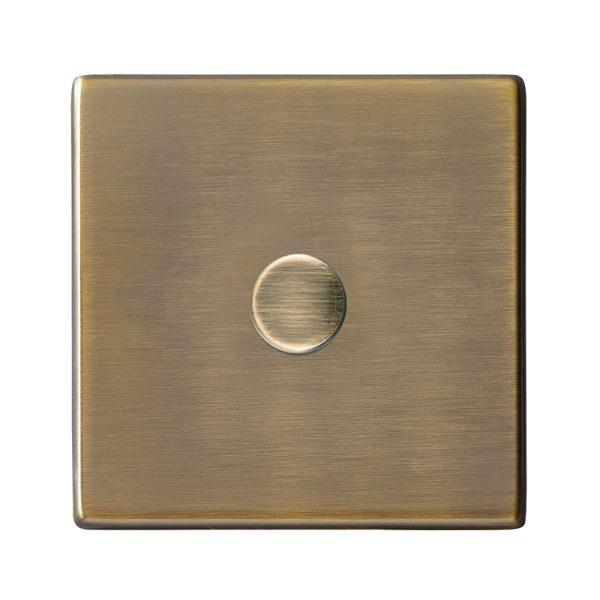 Hartland G2 Antique Brass 1g Wi-Fi Rotary Master LED Dimmer Antique Brass - Rated at 250W/VA in Trailing Edge (100W/VA Leading Edge)