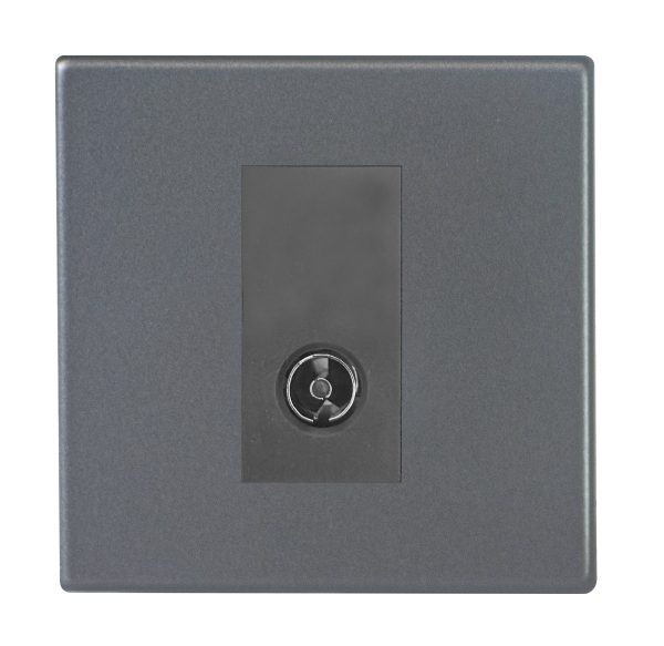 Hartland G2 Anthra Gray 1 gang Non-Isolated Television 1in/1out Quartz Grey