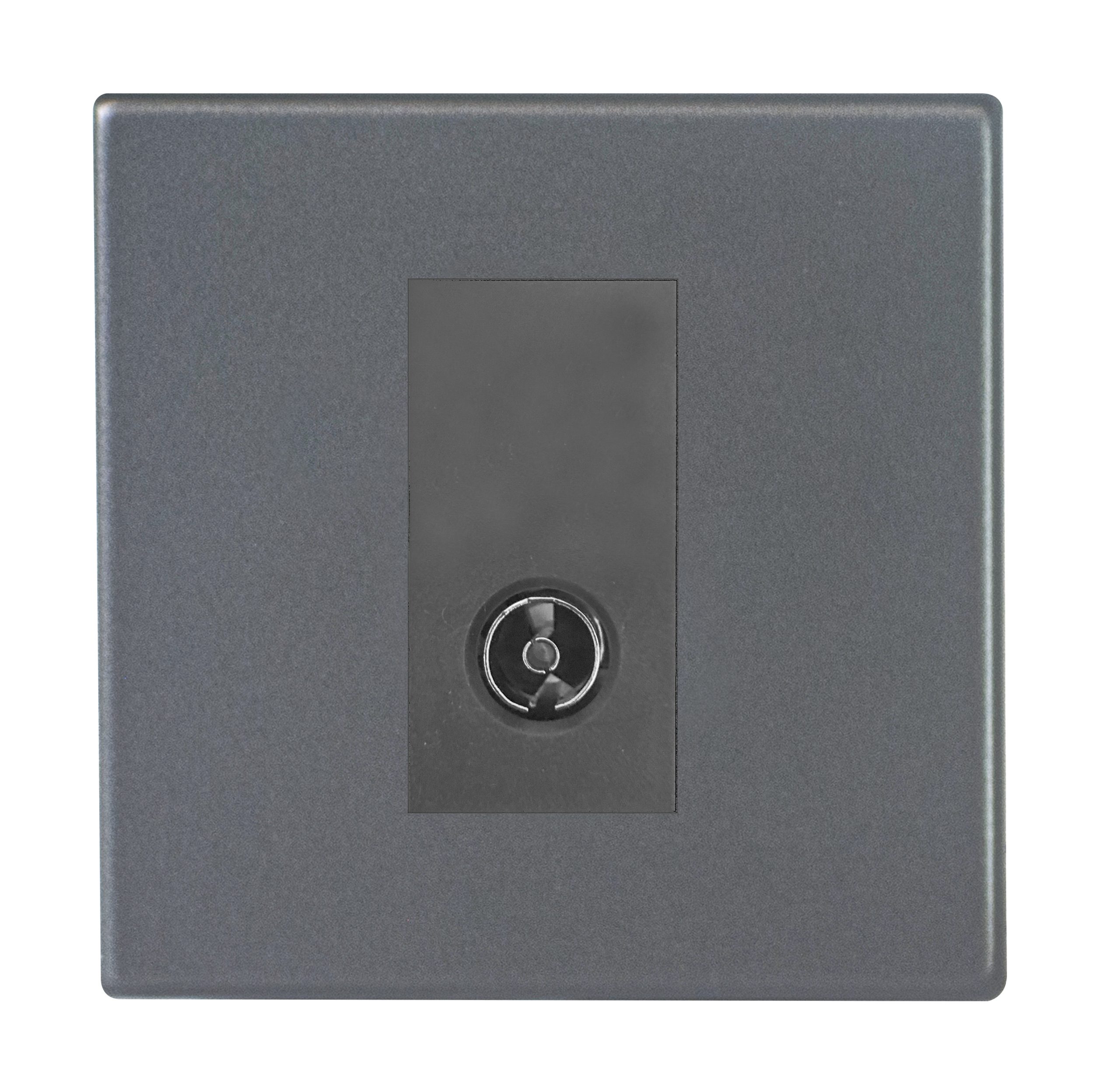 Hartland G2 Anthra Gray 1 gang Non-Isolated Television 1in/1out Quartz Grey