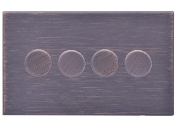 Hartland G2 Etrium Bronze 4g Wi-Fi Rotary Master LED Dimmer Etrium Bronze - Rated at 250W/VA in Trailing Edge (100W/VA Leading Edge) requires a 47mm back box