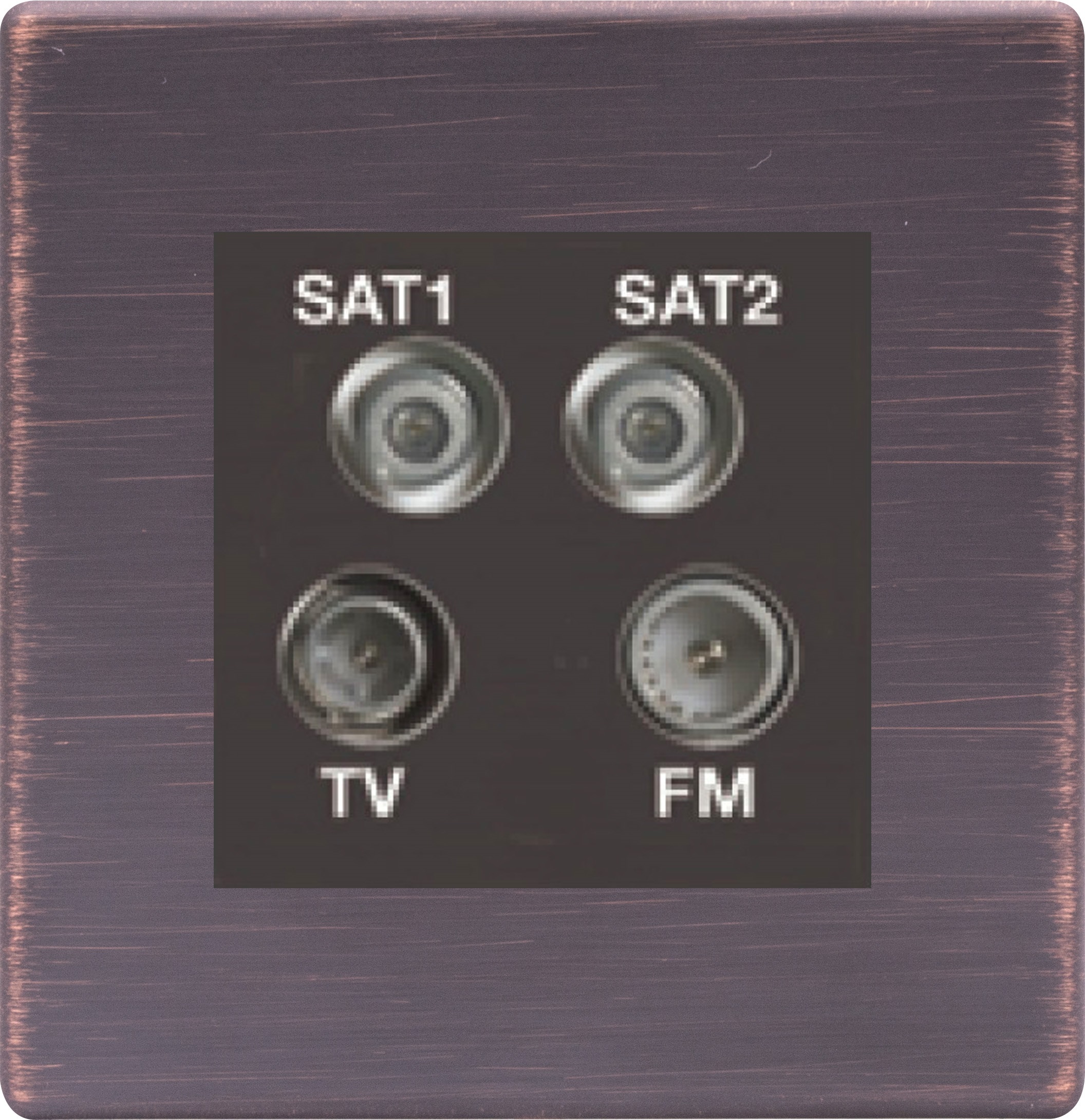 Hartland G2 Etrium Bronze Non-Isolated TV+FM+SAT1+SAT2 Quadplexer 2in/4out (DAB Compatible) Black