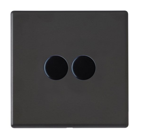 Hartland G2 Matt Black 2g Wi-Fi Rotary Master LED Dimmer Matt Black - Rated at 250W/VA in Trailing Edge (100W/VA Leading Edge)