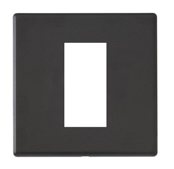 Hartland G2 EuroFix Matt Black Single Plate complete with 1 EuroFix Aperture 25x50mm and Grid