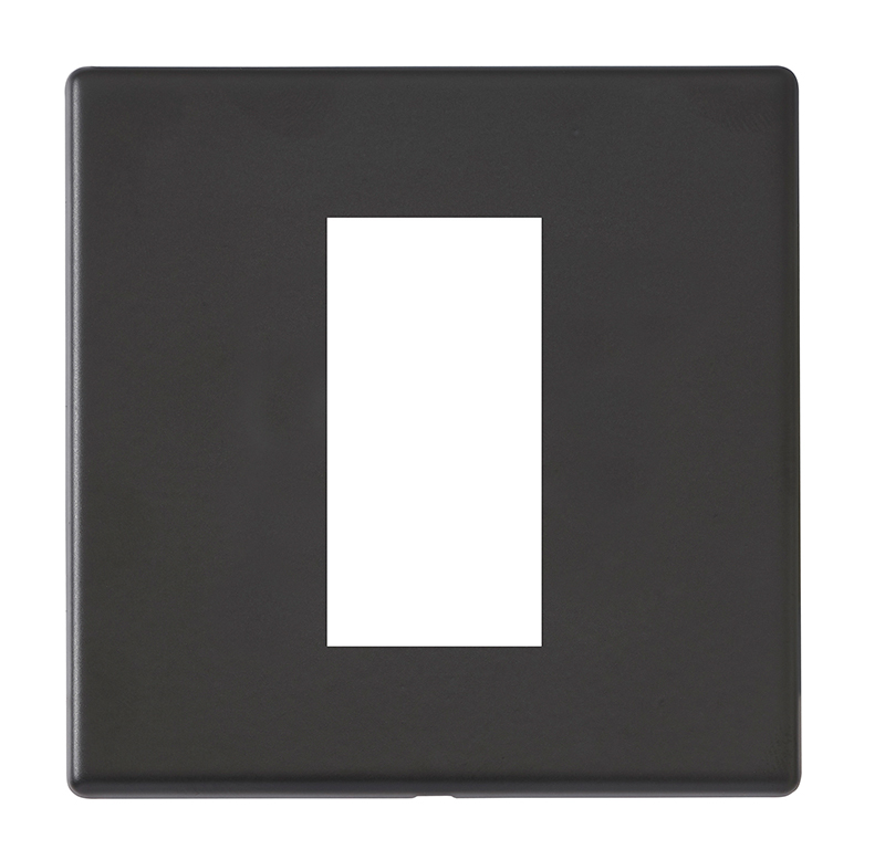 Hartland G2 EuroFix Matt Black Single Plate complete with 1 EuroFix Aperture 25x50mm and Grid