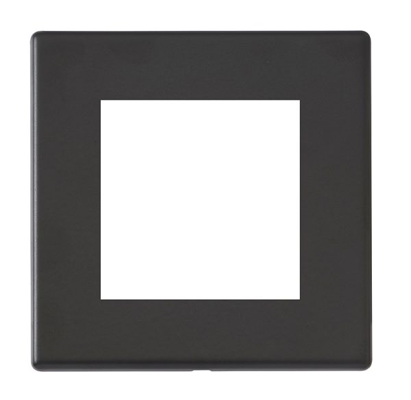 Hartland G2 EuroFix Matt Black Single Plate complete with 2 EuroFix Apertures 50x50mm and Grid