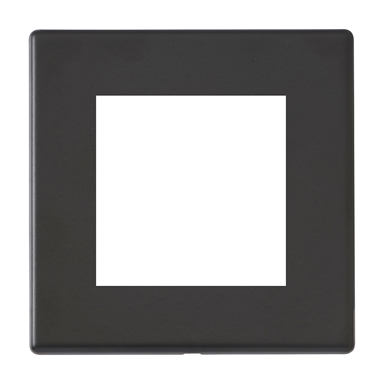 Hartland G2 EuroFix Matt Black Single Plate complete with 2 EuroFix Apertures 50x50mm and Grid
