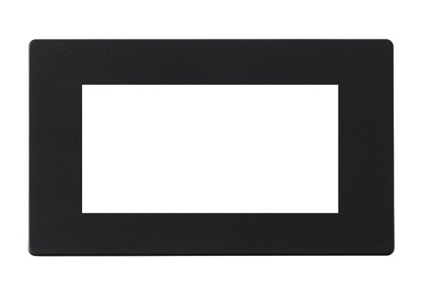 Hartland G2 EuroFix Matt Black Double Plate complete with 4 EuroFix Apertures 100x50mm and Grid