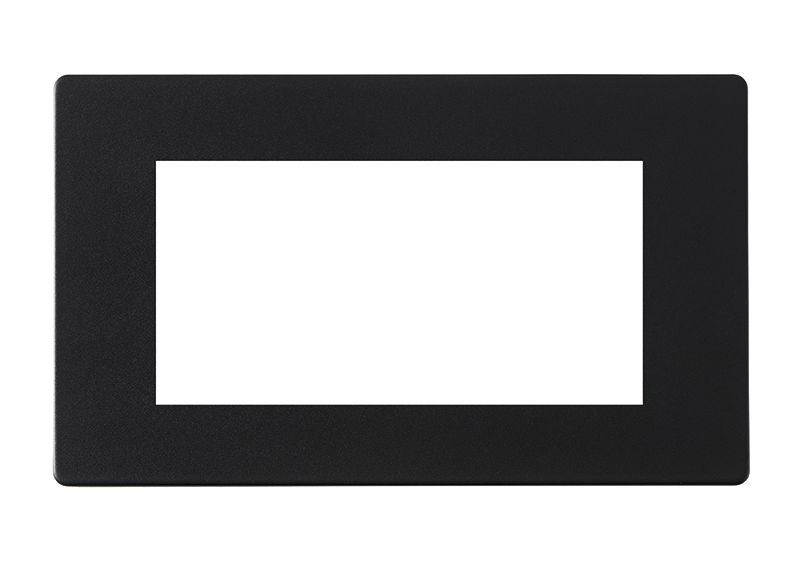 Hartland G2 EuroFix Matt Black Double Plate complete with 4 EuroFix Apertures 100x50mm and Grid