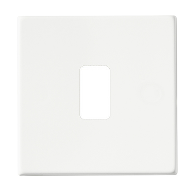 Hartland G2 GRID-IT Matt White 1 Gang Grid Fix Aperture Plate with Grid